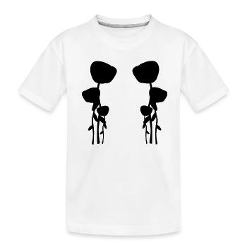 rose rosen blume pflanze - Kinder Premium Bio T-Shirt - Weiß - Vorne