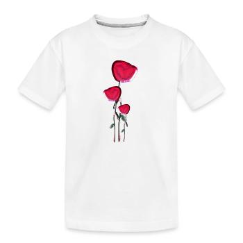 rose fleur - T-shirt bio Premium Enfant - blanc - Devant