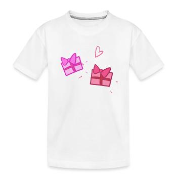 Deux cadeaux symbole forme Noël - T-shirt bio Premium Enfant - blanc - Devant
