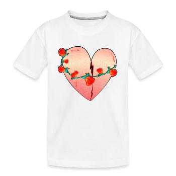 Cicatrices de rose de coeur symbole rouge - T-shirt bio Premium Enfant - blanc - Devant