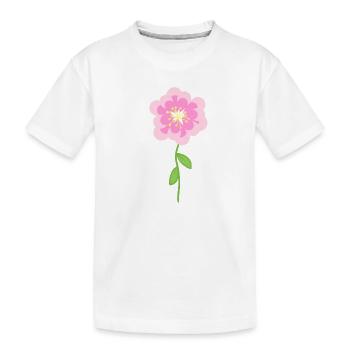 Fleur rose Cartoon Symbol Shape - T-shirt bio Premium Enfant - blanc - Devant