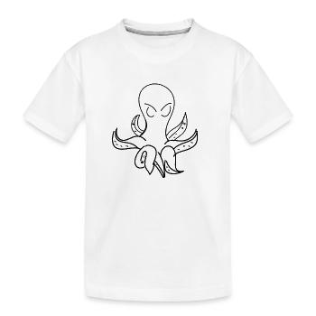 Octopus dessin animé animal symbole animal marin - T-shirt bio Premium Enfant - blanc - Devant