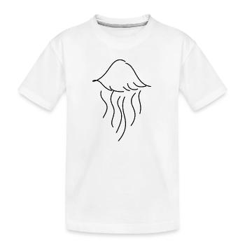 Méduse symbole animal marin - T-shirt bio Premium Enfant - blanc - Devant