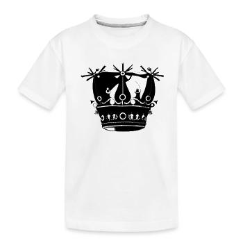 Symbole de la couronne sombre - T-shirt bio Premium Enfant - blanc - Devant