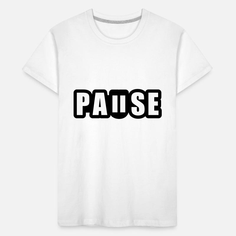 Pause - break - pause button Kids' Premium Organic T-Shirt
