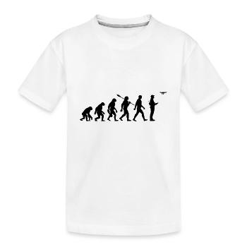 Evolution - Drohne - Drohnenpilot - Kinder Premium Bio T-Shirt - Weiß - Vorne