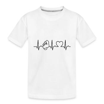 Heart Curve - Pied - Soins des pieds - Pieds - Dicton - T-shirt bio Premium Enfant - blanc - Devant