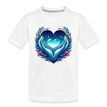 Cœur - T-shirt bio Premium Enfant - blanc - Devant