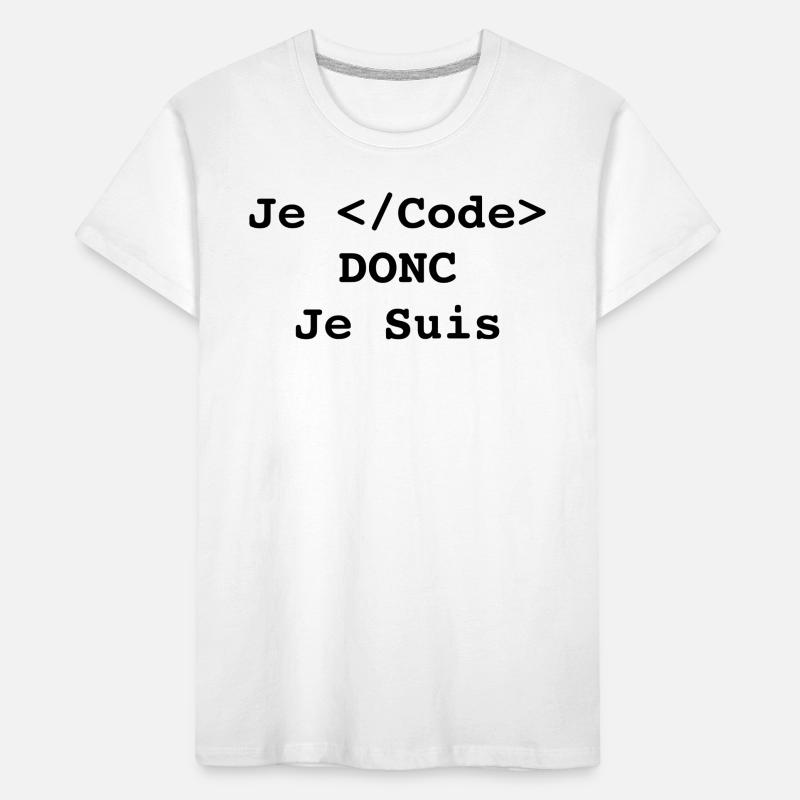 Ich programmiere, also bin ich Informatiker und Programmierer Kinder Premium Bio T-Shirt
