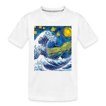 Kanagawa Waves Aesthetic Japanese Art Great Wave - Kids' Premium Organic T-Shirt - white - Front