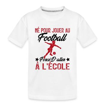 football joueur cadeau enfant homme garcon - T-shirt bio Premium Enfant - blanc - Devant