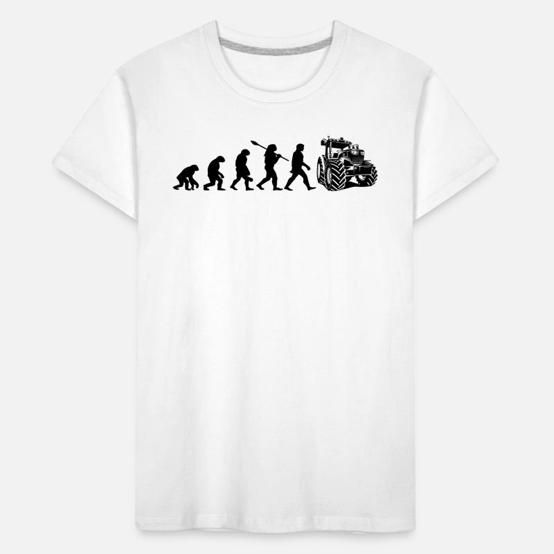 Evolution of the tractor Kids' Premium Organic T-Shirt