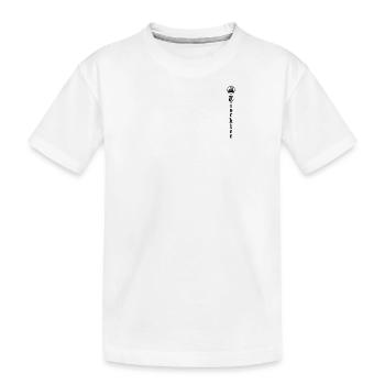 Menuisier icône traditionnelle de l’écriture verticale - T-shirt bio Premium Enfant - blanc - Devant