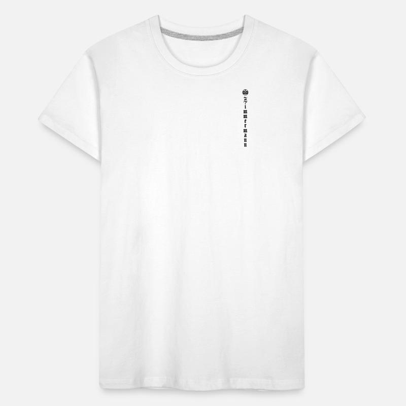 Symbole de charpentier avec écriture verticale T-shirt bio Premium Enfant