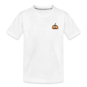 Kürbis Halloween - Kinder Premium Bio T-Shirt - Weiß - Vorne
