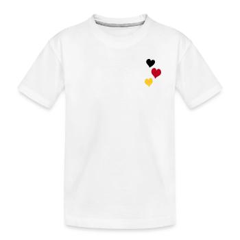 Trois cœurs - T-shirt bio Premium Enfant - blanc - Devant