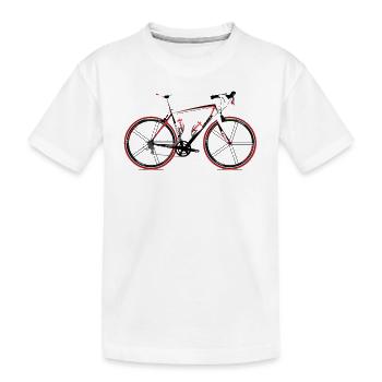 Race Bike - Kids' Premium Organic T-Shirt - white - Front