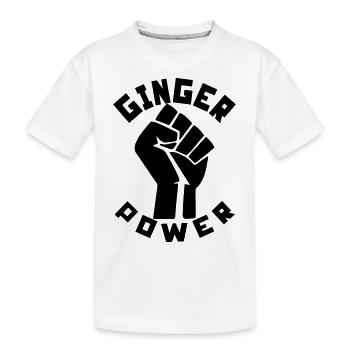 Ginger Power - Kids' Premium Organic T-Shirt - white - Front
