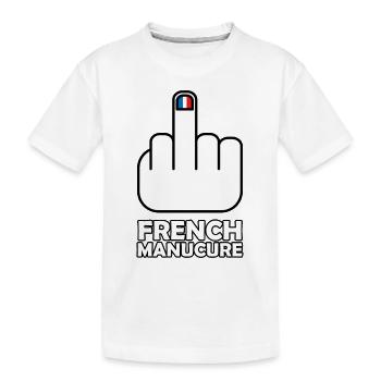 France Bleu Blanc Rouge French Manucure - T-shirt bio Premium Enfant - blanc - Devant