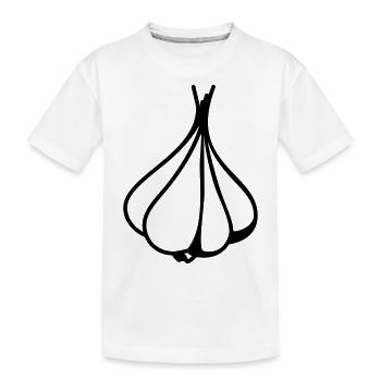 Knoblauch - Kinder Premium Bio T-Shirt - Weiß - Vorne