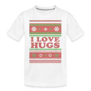 étreintes d'amour de Noël PULL - T-shirt bio Premium Enfant - blanc - Devant