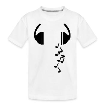 noten_kopfhoehrer - Kinder Premium Bio T-Shirt - Weiß - Vorne