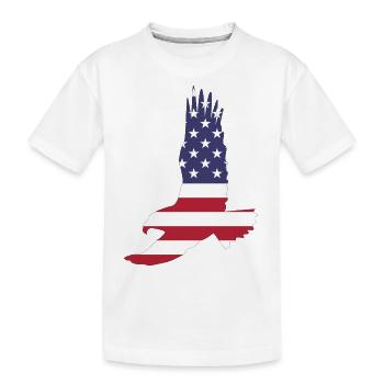 United States Eagle - Kids' Premium Organic T-Shirt - white - Front