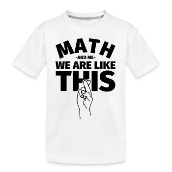 Mathe Geschenk - Kinder Premium Bio T-Shirt - Weiß - Vorne
