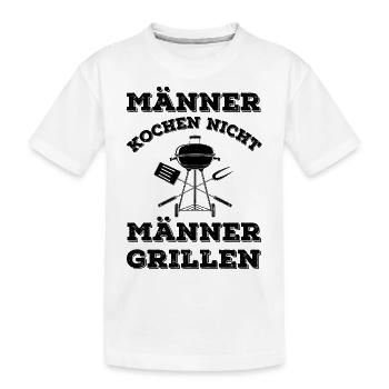 Grillen Geschenk - Kinder Premium Bio T-Shirt - Weiß - Vorne