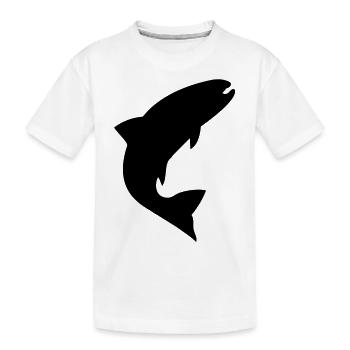 forelle_f1 - Kinder Premium Bio T-Shirt - Weiß - Vorne
