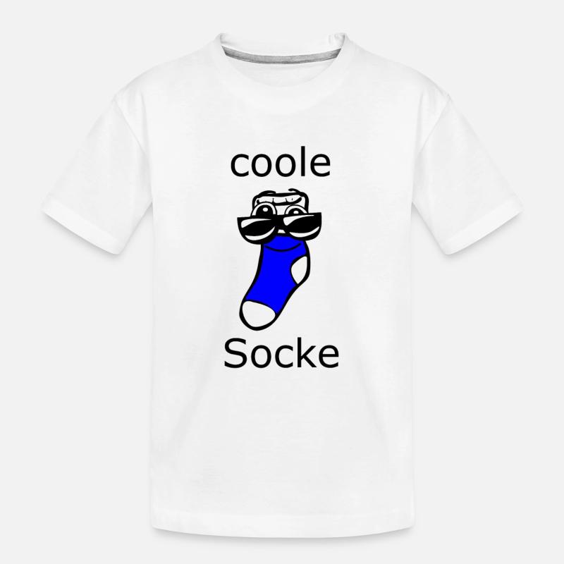 coole socke - Kinder Premium Bio T-Shirt - Weiß