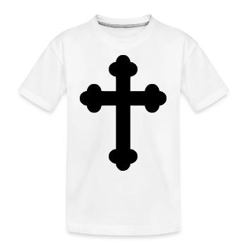 Kreuz - Kinder Premium Bio T-Shirt - Weiß - Vorne
