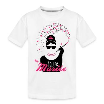 team bride - bride - EVJF - tiffany - Kids' Premium Organic T-Shirt - white - Front