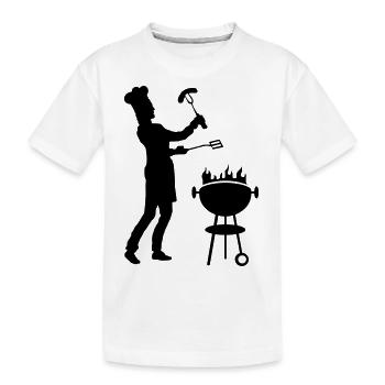 Freizeit - Mann Grill - Kinder Premium Bio T-Shirt - Weiß - Vorne