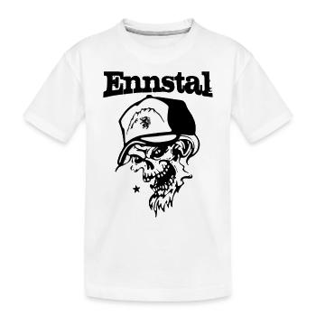 Ennstal - Steiermark - Grimming - Kinder Premium Bio T-Shirt - Weiß - Vorne