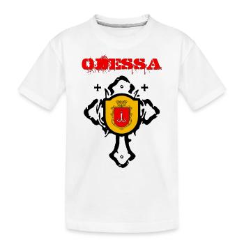 Odessa - Kinder Premium Bio T-Shirt - Weiß - Vorne