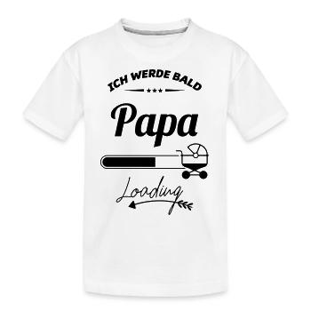 ich werde bald papa - Kinder Premium Bio T-Shirt - Weiß - Vorne