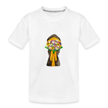 Munich Kindl avec bouquet de fleurs - T-shirt bio Premium Enfant - blanc - Devant