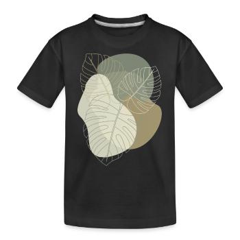 Monstera Variegata Deliciosa Dubia Houseplant - Kids' Premium Organic T-Shirt - black - Front