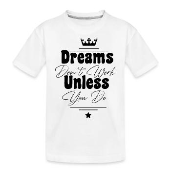 Traumdesign schwarz - Kinder Premium Bio T-Shirt - Weiß - Vorne
