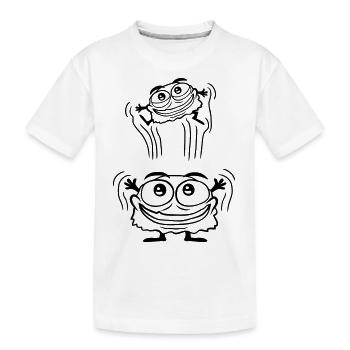 Un monstre jette un enfant - T-shirt bio Premium Enfant - blanc - Devant