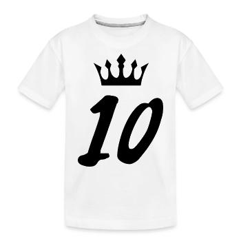 Couronne de 10 chiffres - T-shirt bio Premium Enfant - blanc - Devant