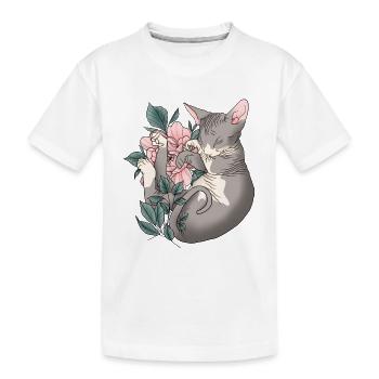 Shpynx Cat - Kinder Premium Bio T-Shirt - Weiß - Vorne