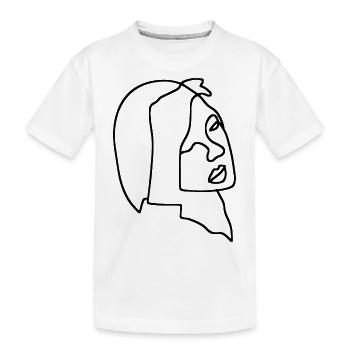 Femmes Art au trait - T-shirt bio Premium Enfant - blanc - Devant