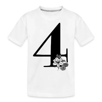 Numéro 4 - T-shirt bio Premium Enfant - blanc - Devant