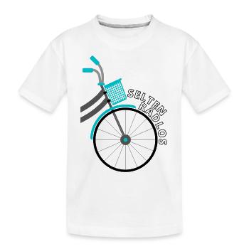 Lustiger Spruch Fahrrad Selten RADLOS - Kinder Premium Bio T-Shirt - Weiß - Vorne