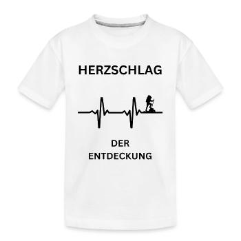 Herzschlag der Entdeckung - Kinder Premium Bio T-Shirt - Weiß - Vorne
