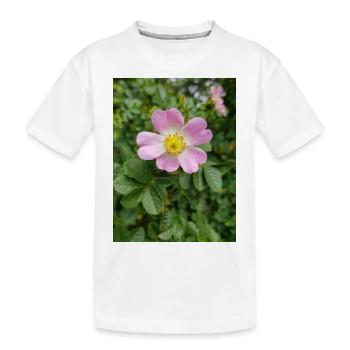 sweet briar auch eglantine rose Weinrose - Kinder Premium Bio T-Shirt - Weiß - Vorne