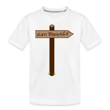 to the pencil - Kids' Premium Organic T-Shirt - white - Front