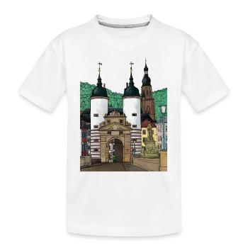 Vieux pont de Heidelberg Souvenir d’Allemagne - T-shirt bio Premium Enfant - blanc - Devant